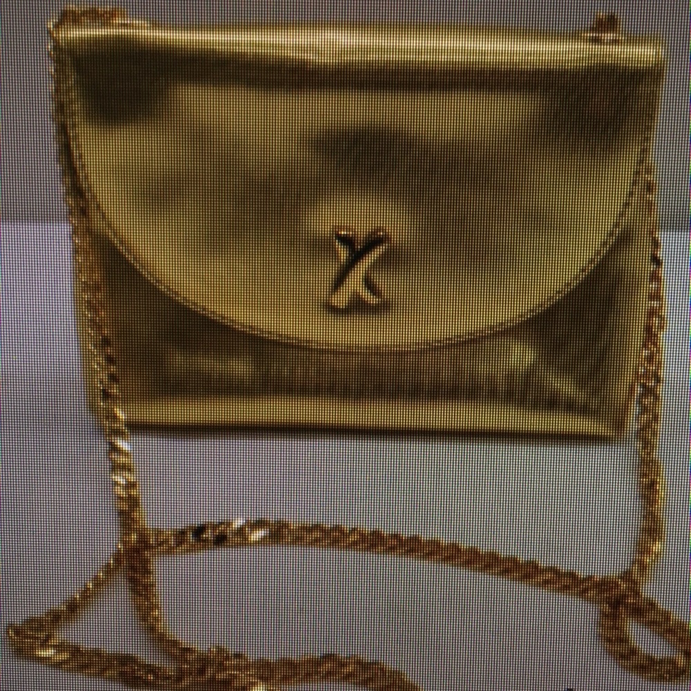 Paloma Picasso gold chain shoulder purse